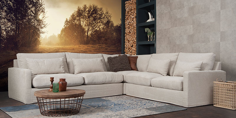 Met een botanische print verduidelijk je het contrast tussen twee muren